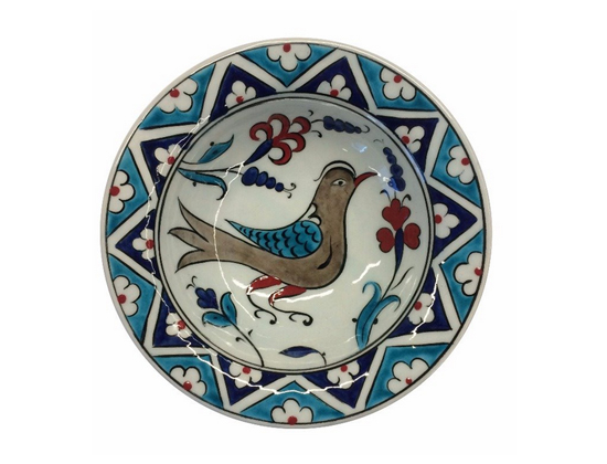 Iznik Bird Pattern Plate 18 cm