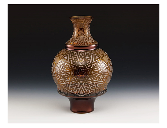 Star Vase Amber